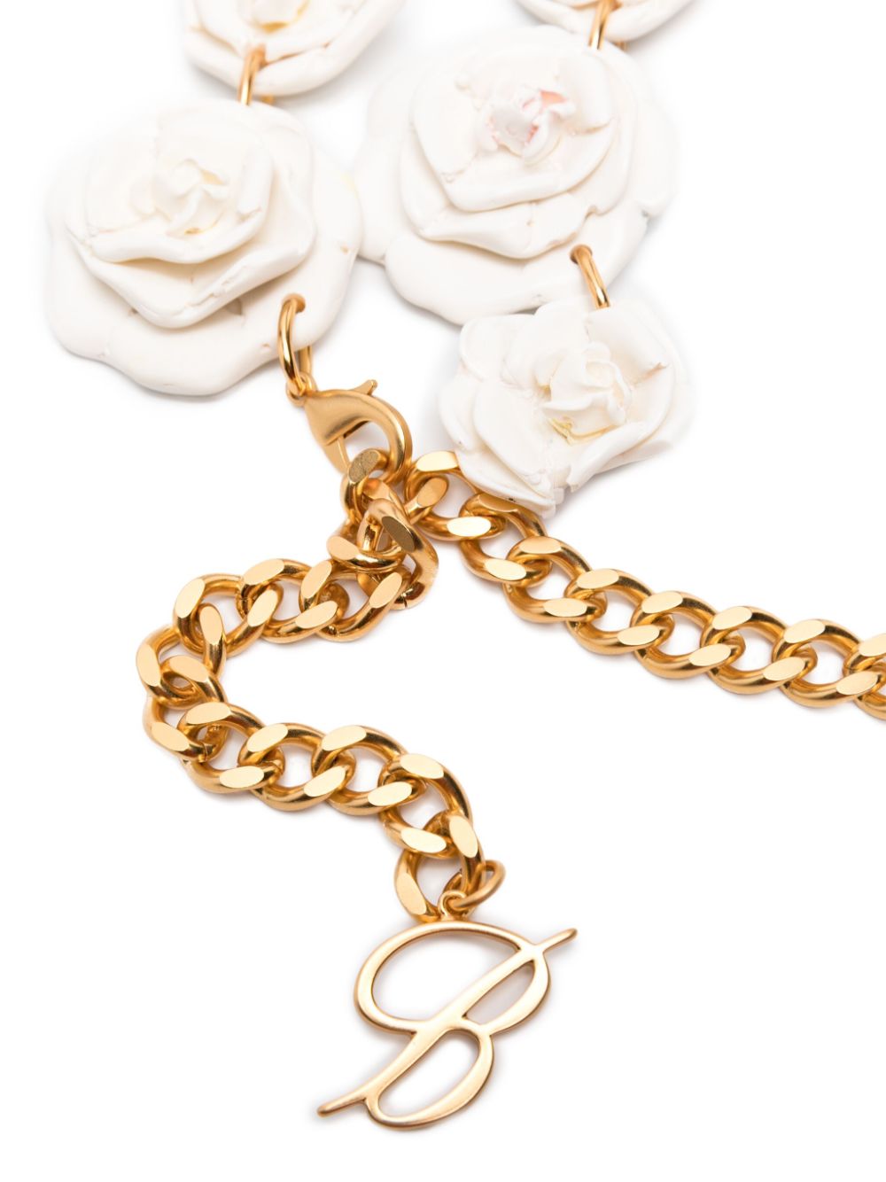 Blumarine Riem met bloemenprint - Goud Top Merken Winkel